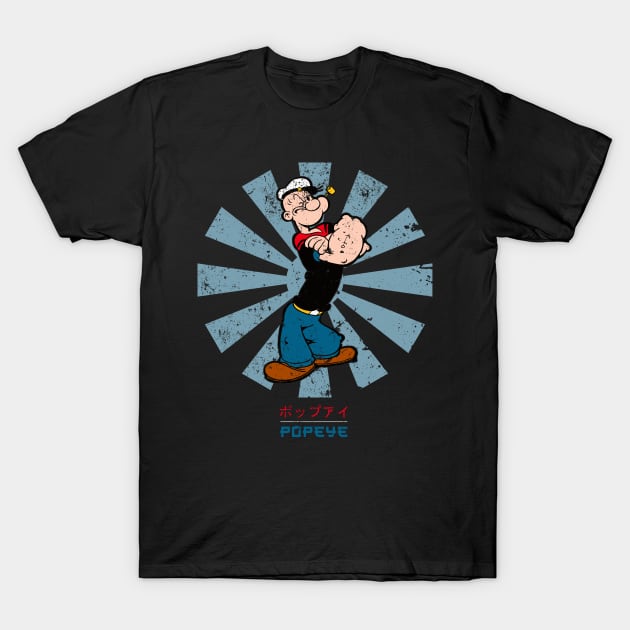 Popeye Retro Japanese T-Shirt by Nova5